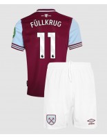 West Ham United Niclas Fullkrug #11 Hjemmedraktsett Barn 2024-25 Korte ermer (+ bukser)